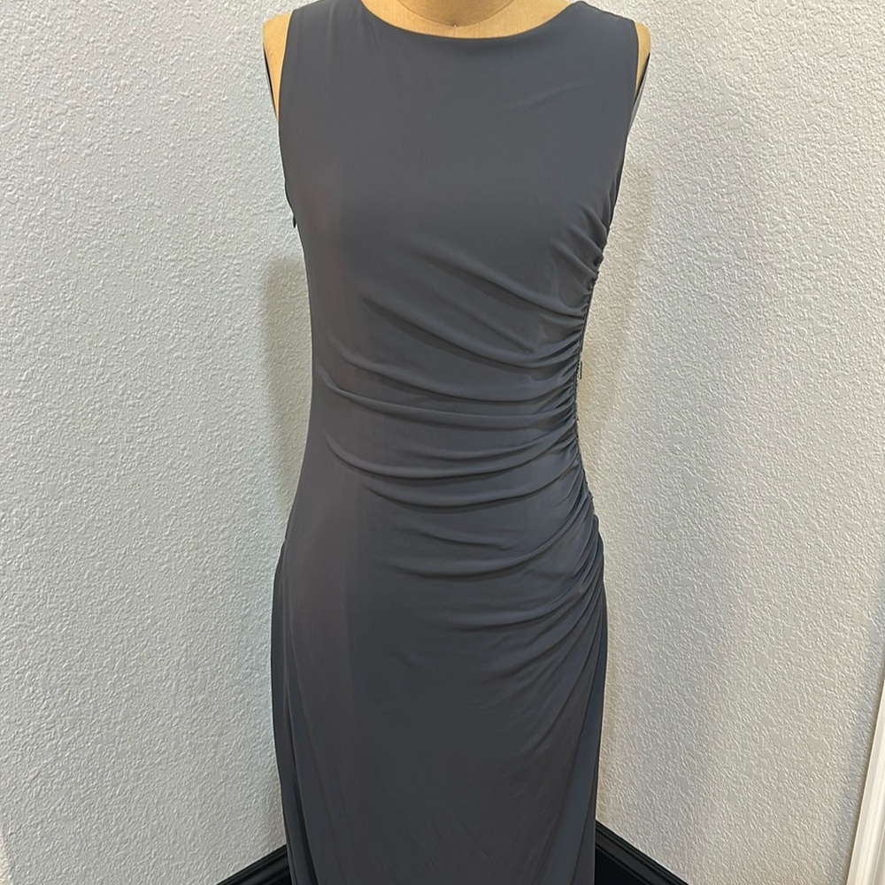Calvin Klein Long Gray Women’s dress with Side Slit SZ 6